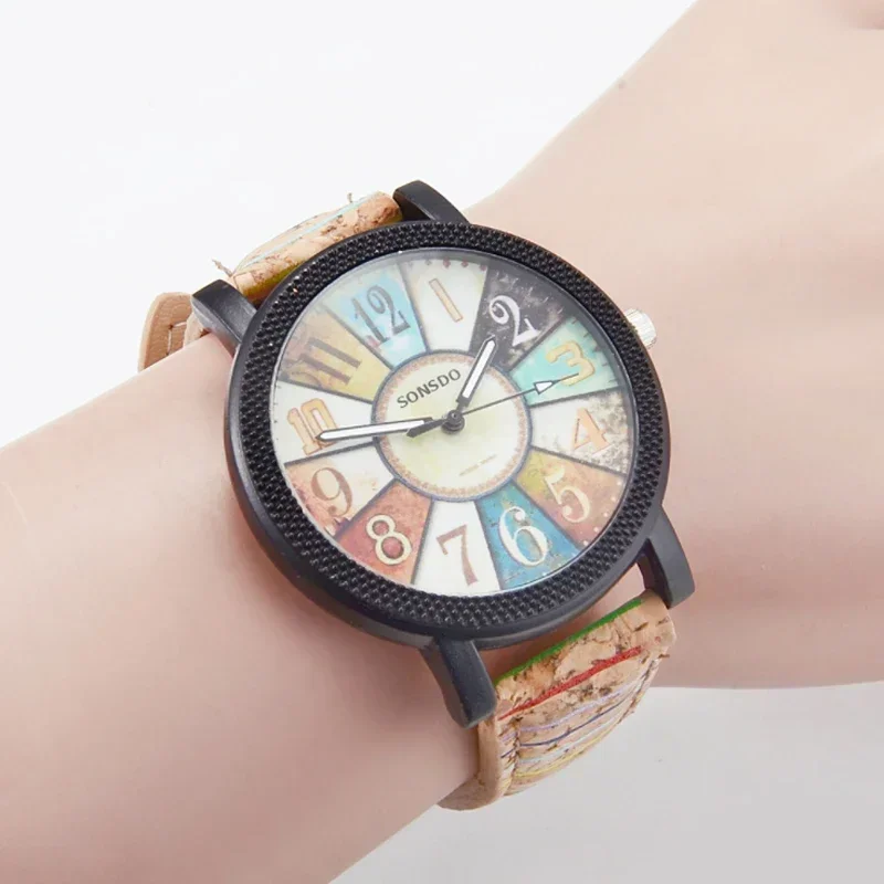 New Watch for Women Quartz Wrist Watch Casual Vintage Leather Gift Clock Romantic Bracelet Fashion Montre Gifts