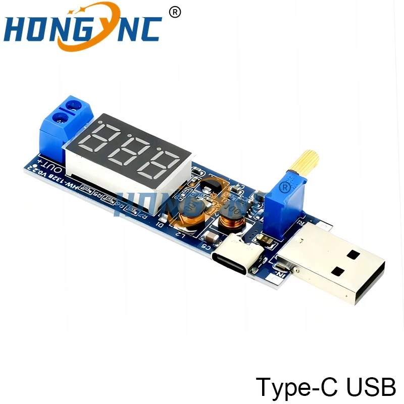 DC-DC 5V to 3.5V / 12V USB Step UP / Down Power Supply Module Adjustable Boost Buck Converter Out DC 1.2V-24V Micro / Type-C USB