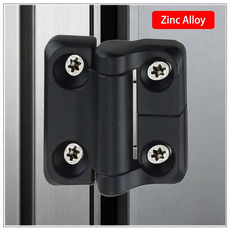 3pcs Black Zinc Alloy Torque Hinge Square for Industrial Electrical Medical Equipment Free Stop Mechanism