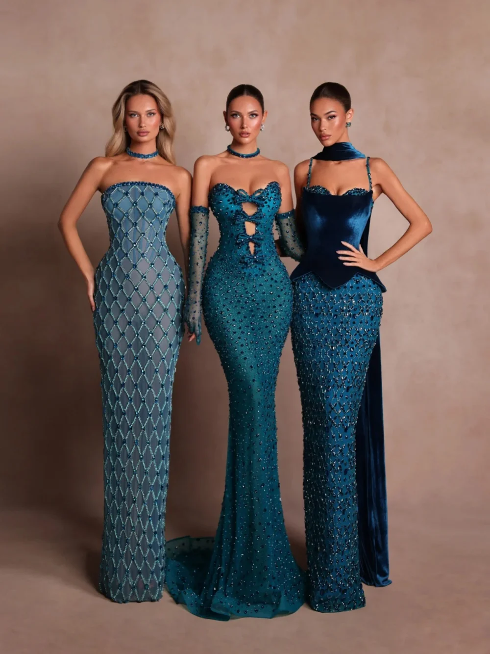Luxurious Shimmering Crystal Evening Dress Patterned Strapless Strapless Wedding Party Gown Customized Elegant Red Carpet Gowns