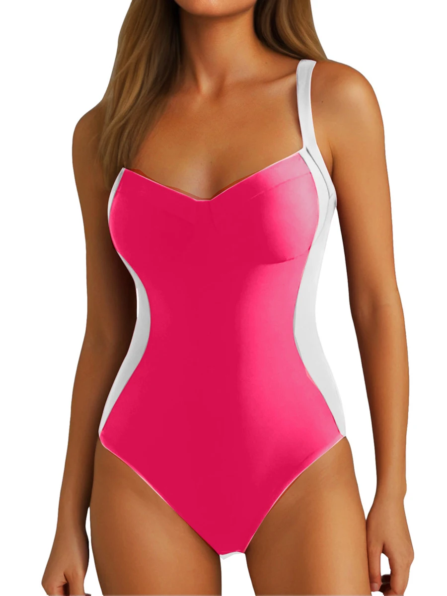 2025 Strappy ชุดว่ายน้ําผู้หญิง One Piece Slim ชุดว่ายน้ําหญิง Bathers ชุดว่ายน้ําว่ายน้ําชุดว่ายน้ํา Beachwear XXL