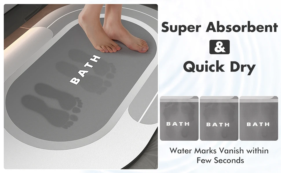 absorbent bath mat rug-absorbent bathroom rug mat-gray bath mat-navy blue bath mat