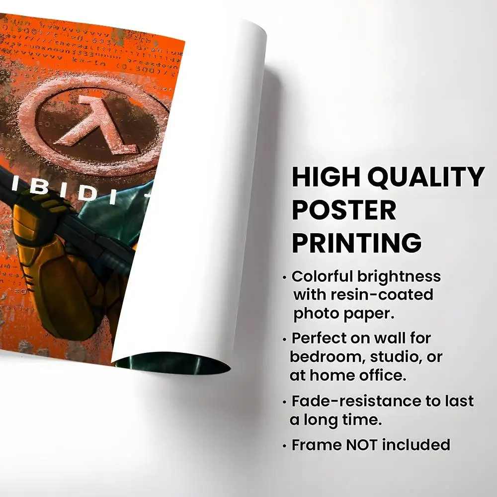 لعبة H-Half-Life-E ملصق عالي الجودة مطبوع لديكور المنزل جدار الفن جدارية غرفة زخارف للحانات #5