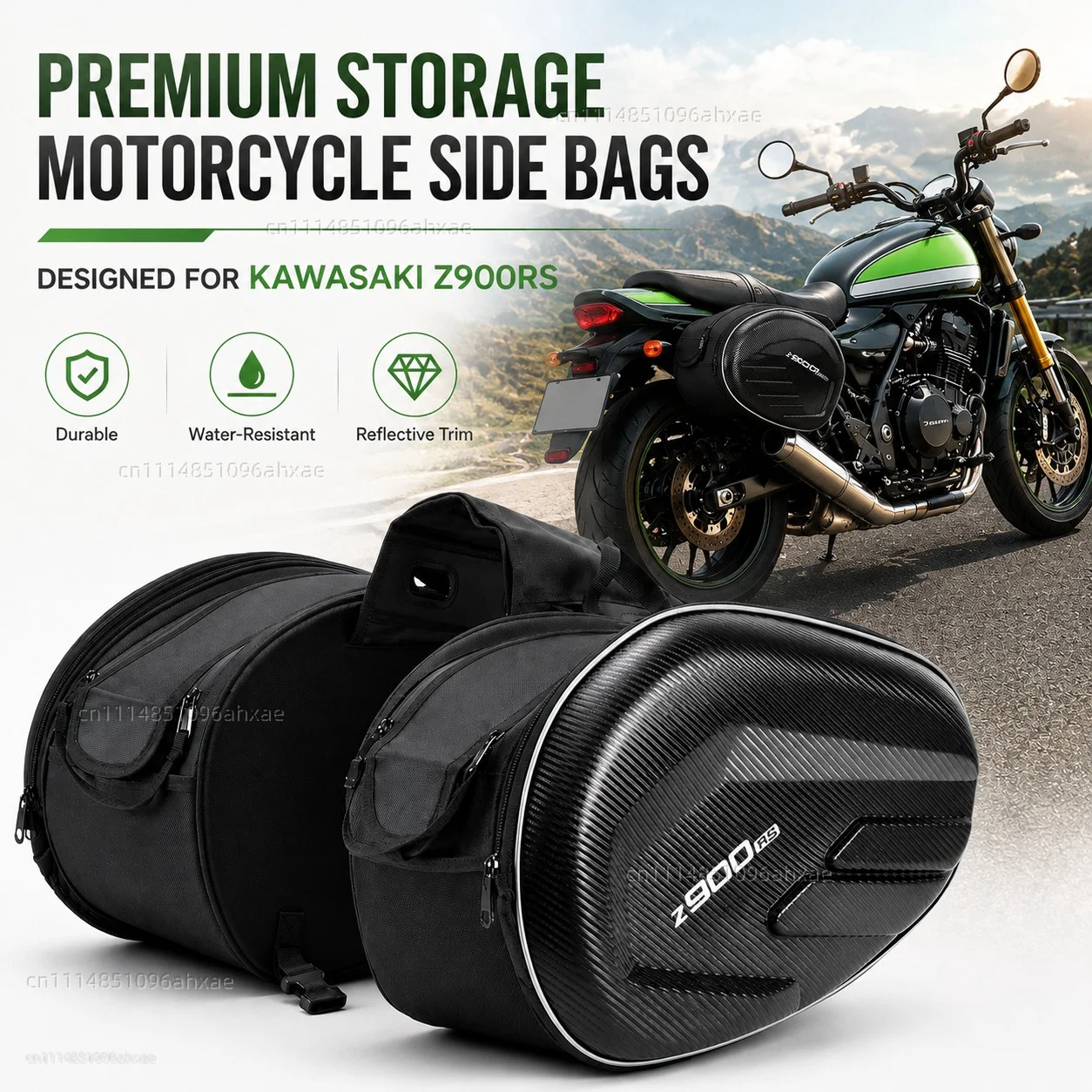 For KAWASAKI Z900RS Z 900RS Z900 RS 2PCS Motorcycle Pannier Bags Luggage Saddle Bags Side Storage Fork Travel Pouch Box