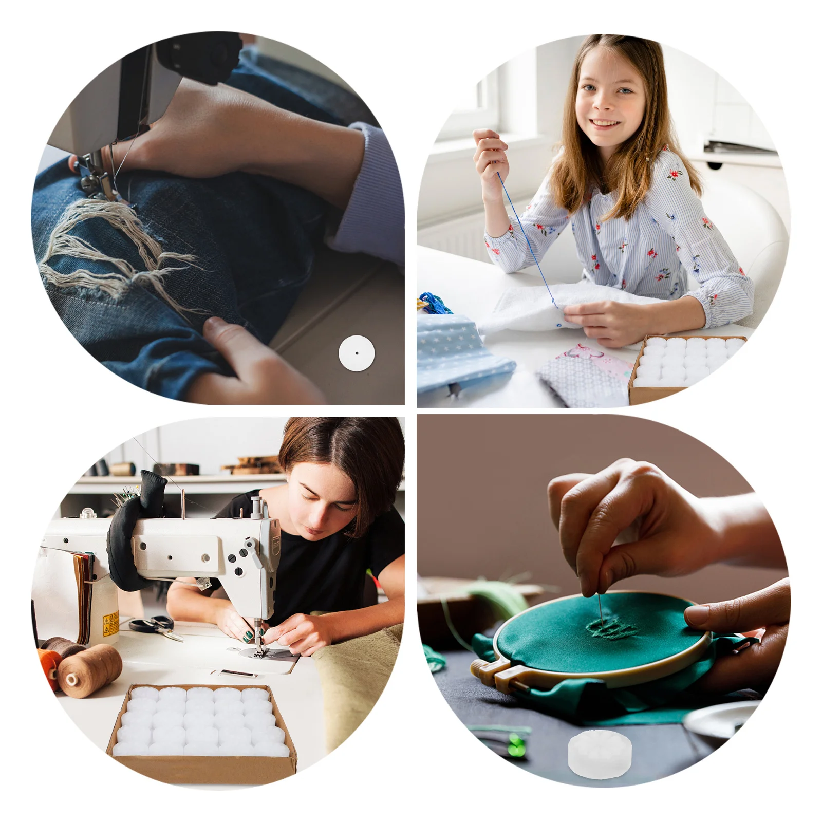 

50pcs Cross Stitch Thread Wax Water-Soluble Embroidery Sewing Craft Tool For Quilting Thread Conditioner Dissolves Above 60°C