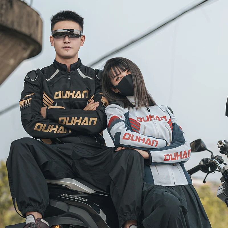 Summer Motorcycle Jacket Men And Women Breathable Mesh Motorbike Jacket Anti-fall Racing Jacket Night Reflective Fall Prevention