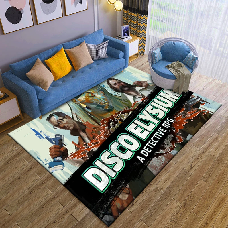 Game Disco-Elysium Area Rug,Carpet for Home Living Room Bedroom Sofa Doormat Kitchen Decor,Non-slip Floor Mat  Sonic Tapete