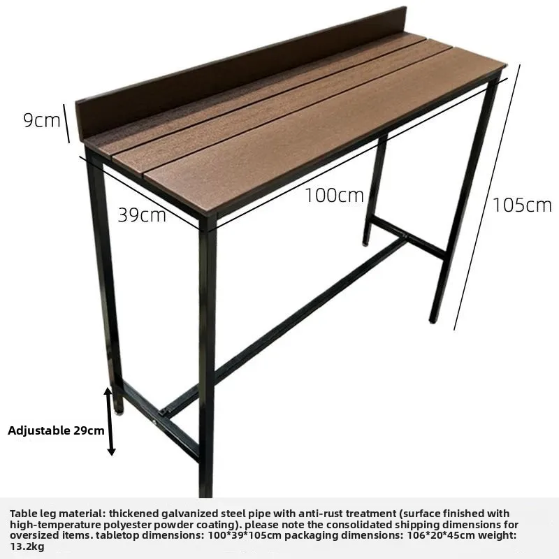 American Style Space Saving Bar Counter High & Low Bar Table Small Apartment Furniture for Window Balcony Use