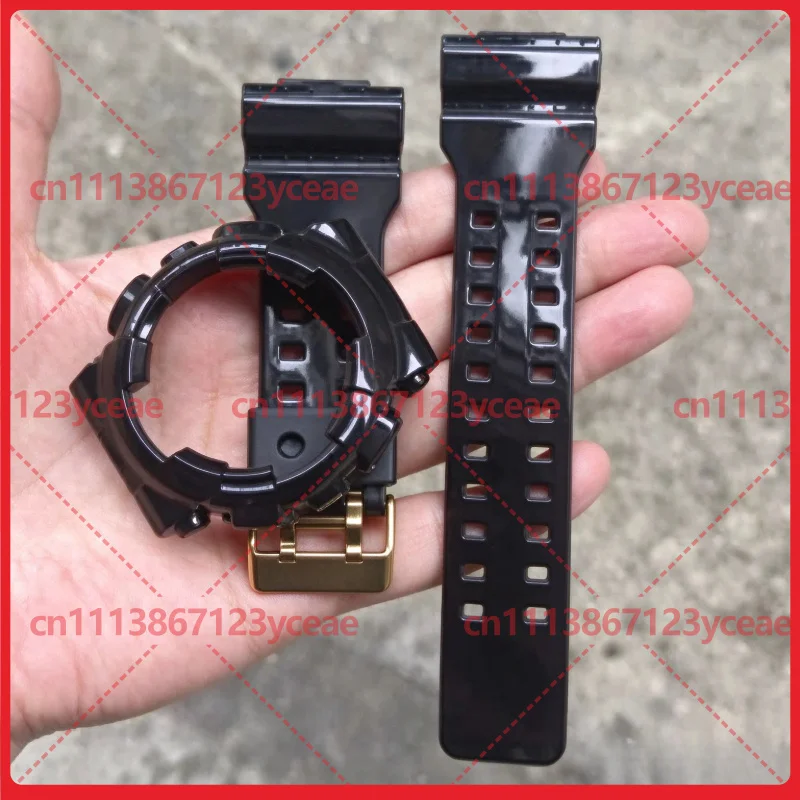 For Casio G-SHOCK GA110 GB-1A GA GD100 GA120 GA140 Watch Black Gold Bright Resin Watchband Bezel Replacement Accessories