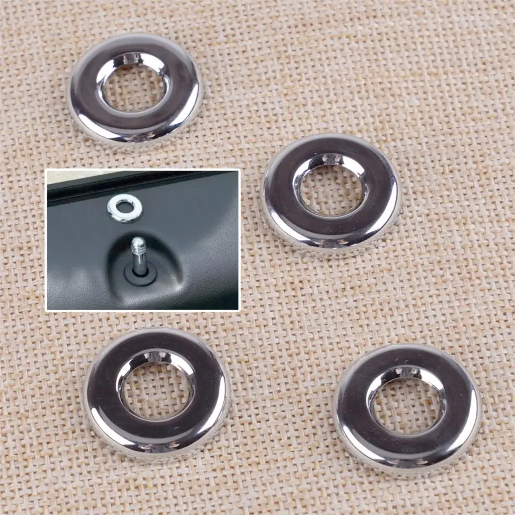 CITALL 4pcs Interior Door Lock Bolt Pin Grommet Cover Trim Konb fit for Jeep Compass Patriot Dodge Caliber Journey 2009-2012