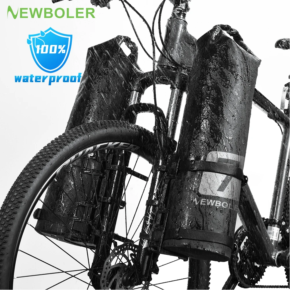 NEWBOLER Portable Waterproof Bike Fork Bag 3L 7L Portable Bike Bag Electric Scooter Bag Bicycle Front Bag  Bicycle Fork Bag