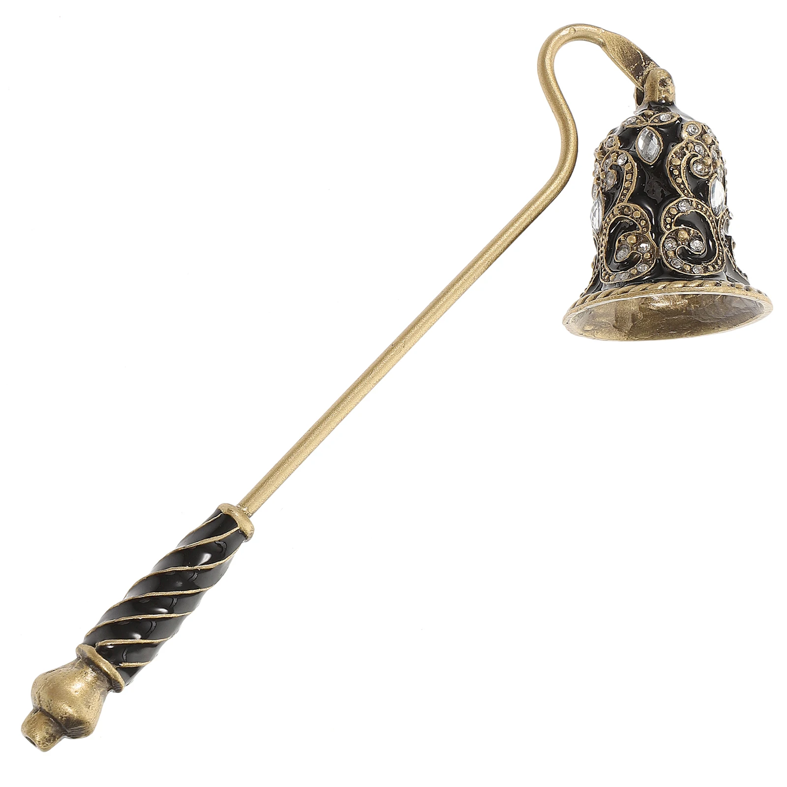 Extintor de siguero de Metal con mango largo, conjunto de accesorios de diseño de flores con diamantes de imitación únicos, decoración del hogar, llama de mecha segura