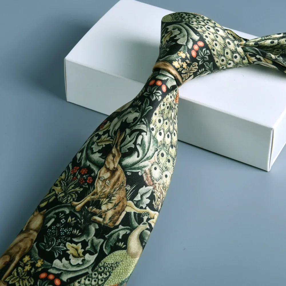 Vintage Seide Krawatten Herrenmode 8cm Blume Blumen Krawatte für Männer Hochzeit Business Meeting Gravata Soft Printing Krawatte wed Geschenke – Detail 10