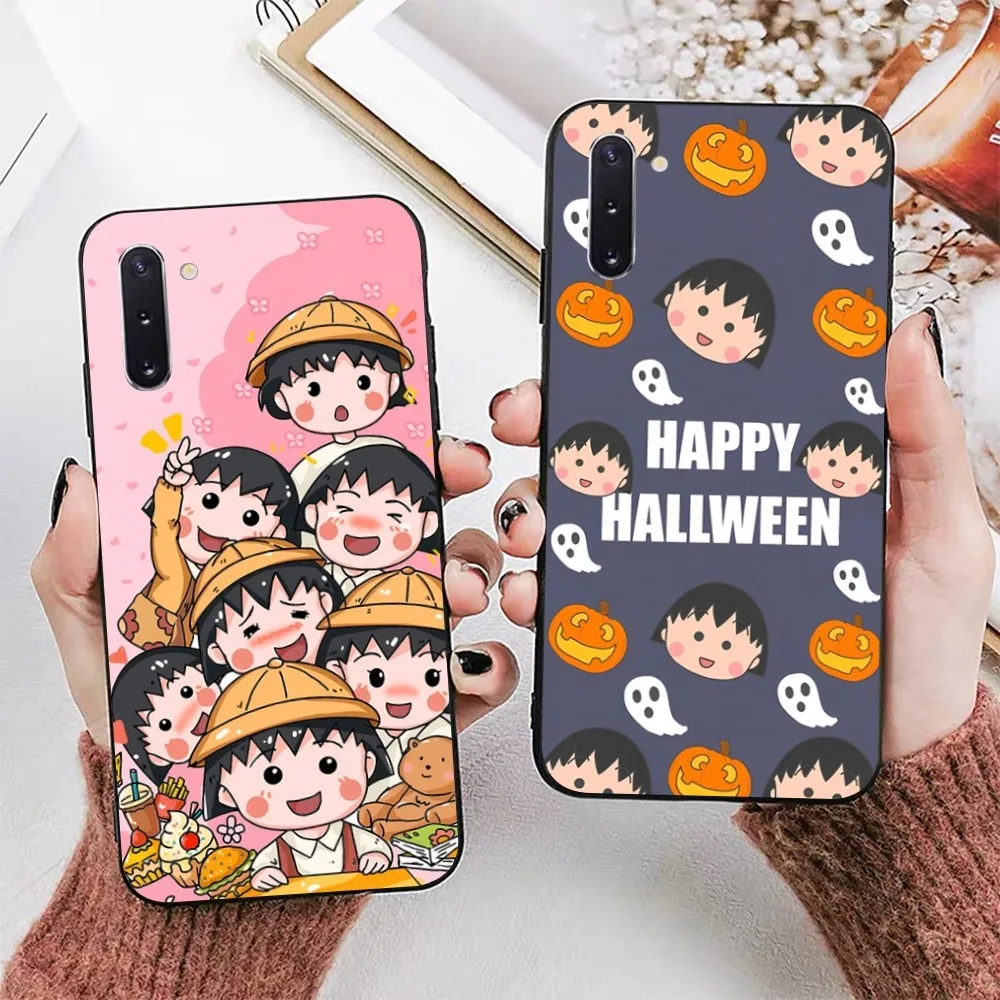 Cartoon Chibi Maruko Chan Phone Case For Samsung Note 8 9 10 20 pro plus lite M 10 11 20 30 21 31 51 A 21 22 42 02 03