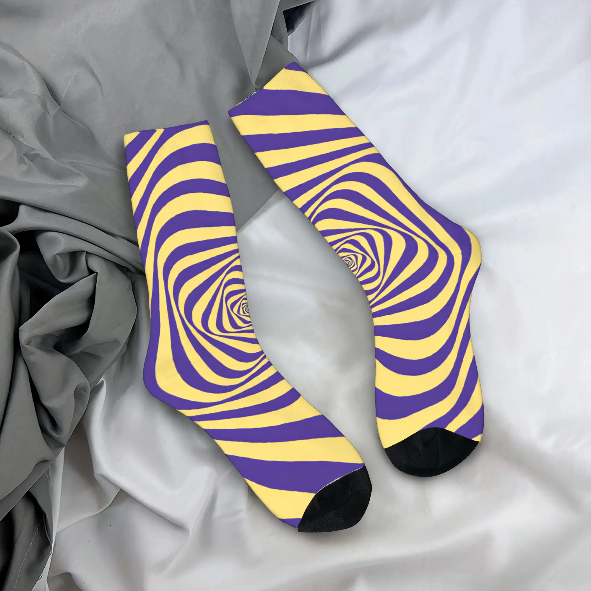 Abstract Swirl Disorder Stockings  Fashion Socks Unisex Men Medium Soft Socks Autumn Outdoor Graphic Non Skid Socks Gift