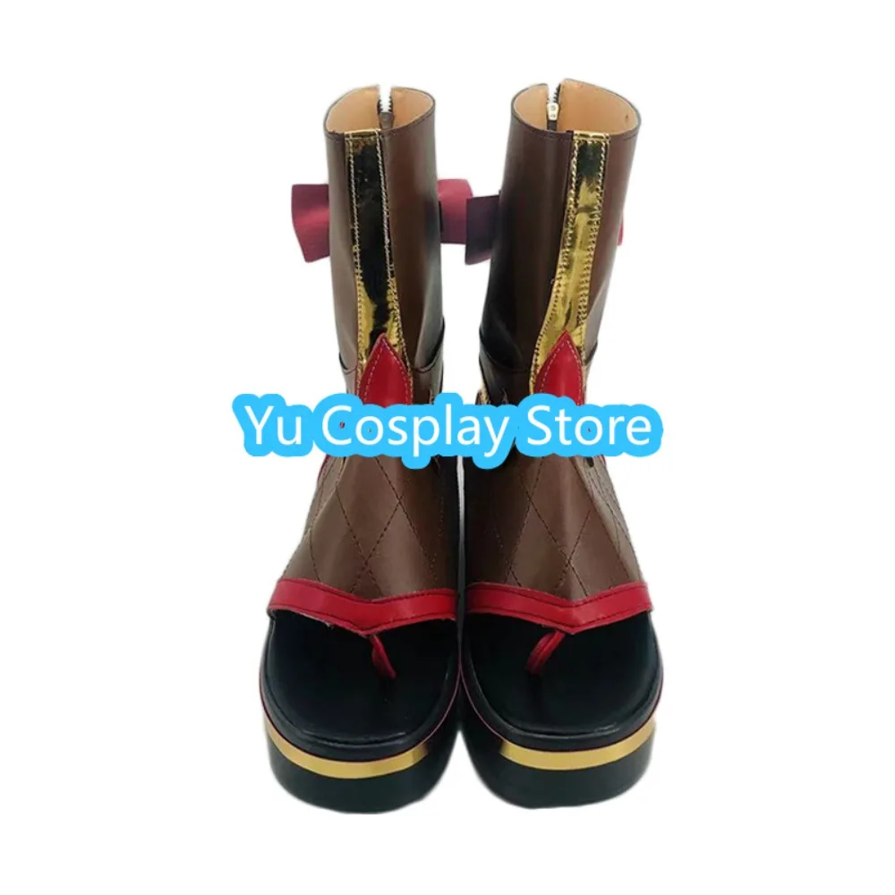 Yu-zapatos de Cosplay Genshin Impact Kuki Shinobu, zapatos de Cosplay de Anime, botas, accesorios de disfraces de Halloween