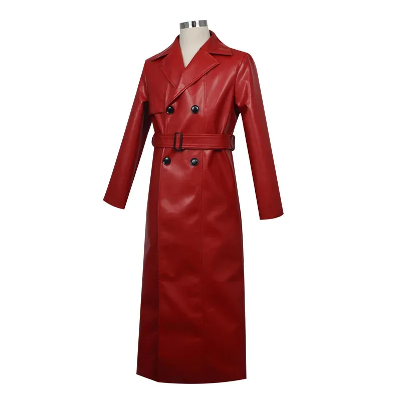 AIAI 2025Mr Scarletella Game Homicipher The Enigmatic Antagonist Cosplay Costume Red Trench Coat Women Men Holloween Customized