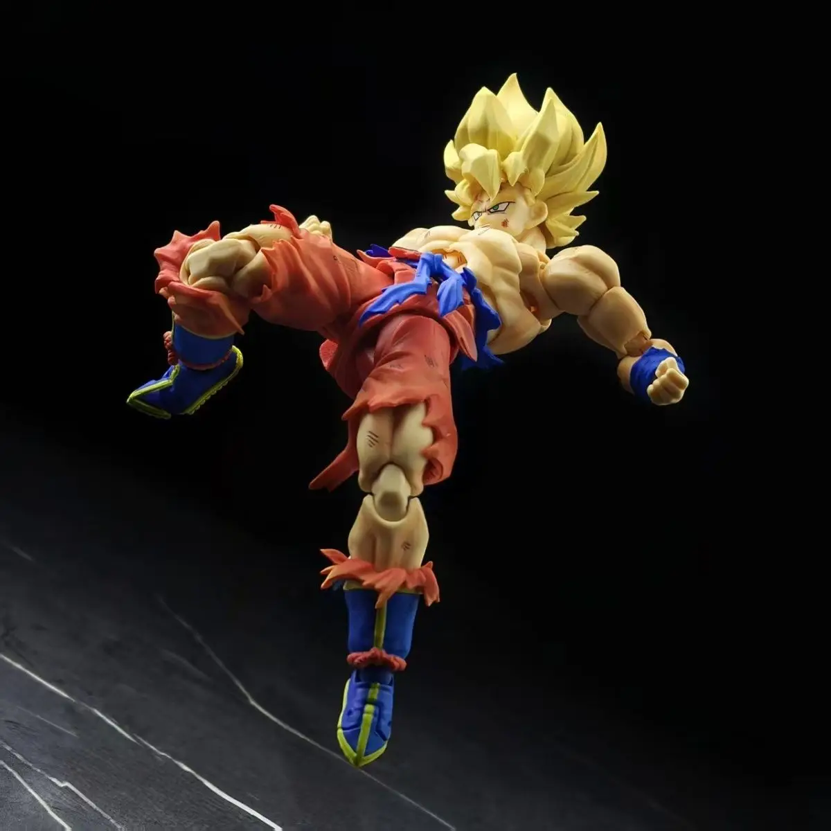 N&T Stutio Dragon Ball Super Saiyan Goku 3.0 Body Action Figure Shf Oorlog Beschadigd Son Goku Wekelijks Beeldje Pvc Model Collctie Speelgoed