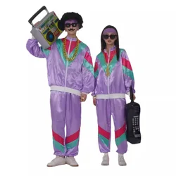 80s 90s Shell Suit Party Dress Costume Retro Tracksuit 90s Hip Hop 80s Costumes for Men Windbreaker and Pants Halloween Suit