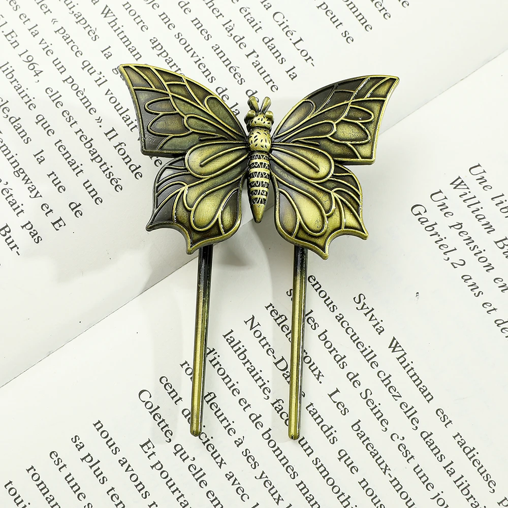 Imagem -06 - Bronze Butterfly e Libélula Bookmarks Grupo Metal Bookmarks Presentes Preciosos para os Amantes do Livro Leitura Markers 1pc