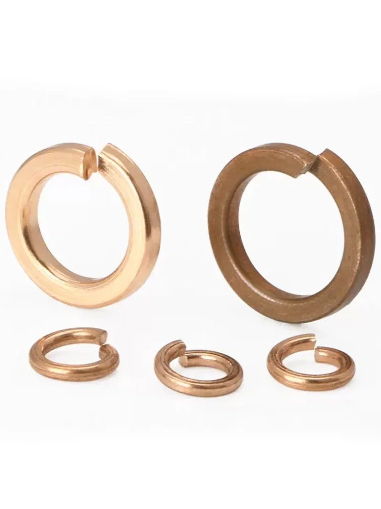 

M2.5-M16 Brass Split Spring Washers - Bronze Copper Lock Washers for Secure Fastening