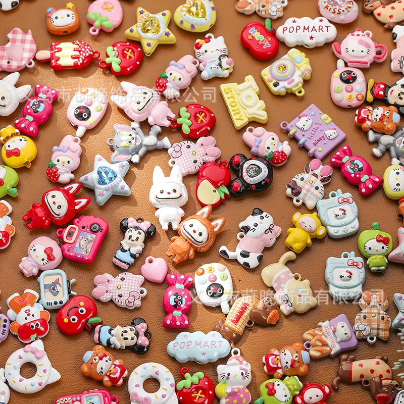 5 stücke zink-legierung farbe nette cartoon zufällig DIY blind tasche anhänger stall blind box schmuck zubehör anhänger geschenk box