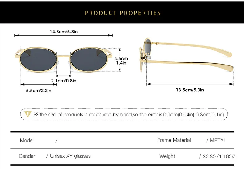 2025, Y2k-Sonnenbrille für Damen und Herren, oval, Punk-Stil, Metall, stilvoll, Sonnenschutz, UV400, Party, Straßenbrille – Detail 6
