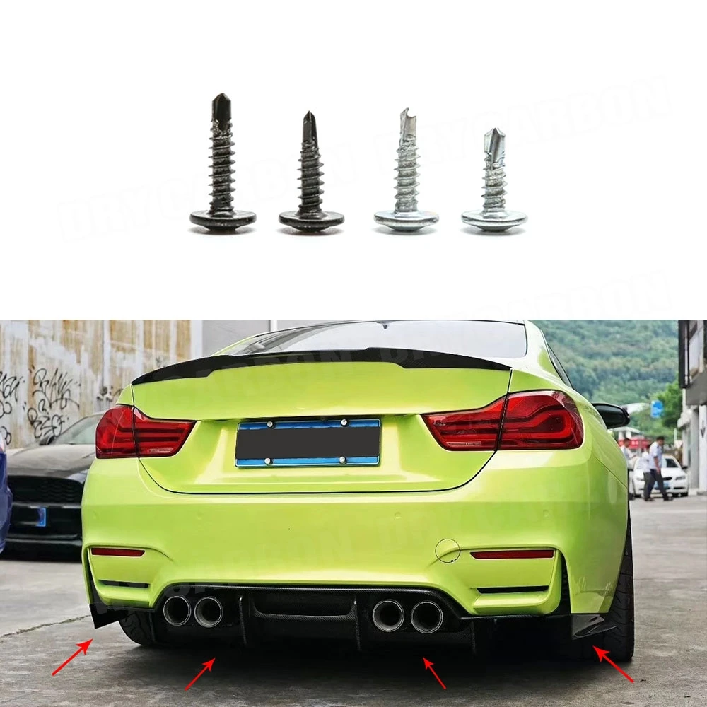 

For universal Car Bumper lip Chin Spoiler Installation Mushroom Black/Silver Carbon Steel Phillips Head Self-tapping Screw M4 M5