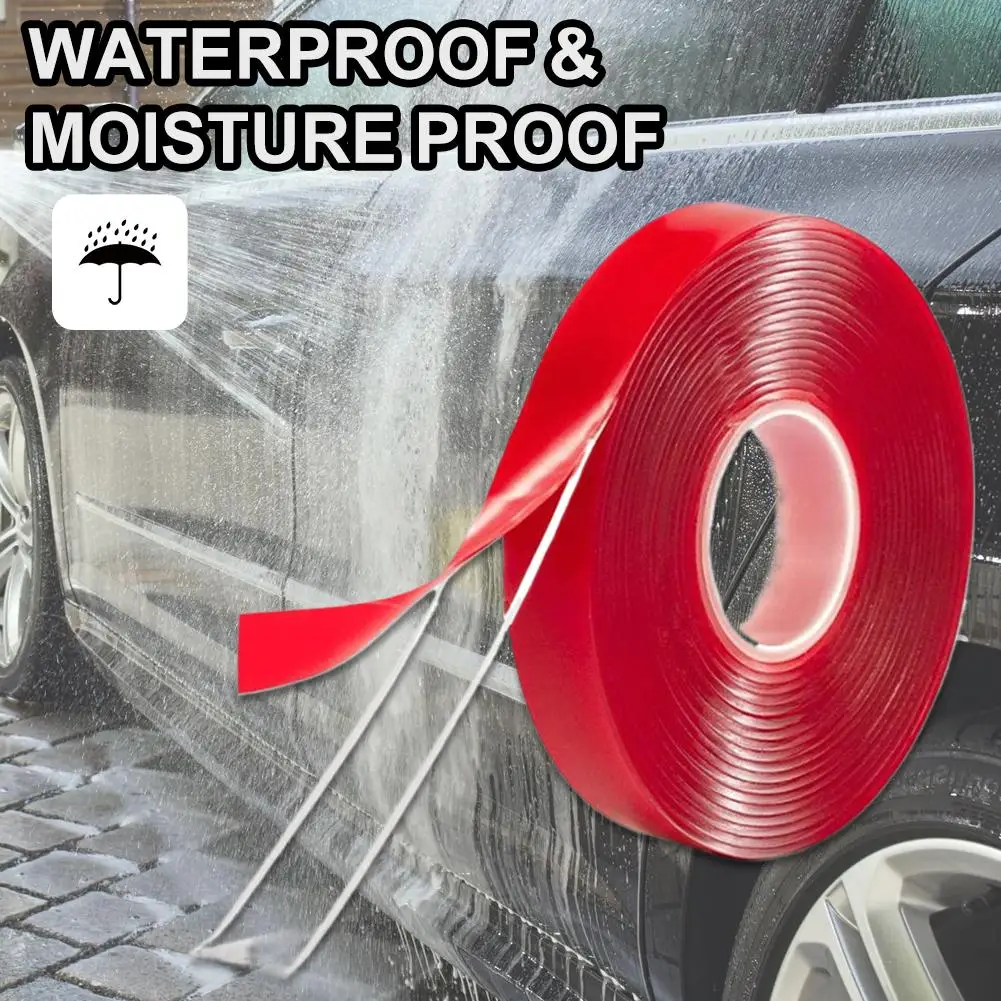 

Нано-двусторонняя лента, съемная красная пленка для домашних животных, наклейки без следов, тяжелые принадлежности, водонепроницаемый автоматический монтажный клей для автомобиля X9Q1