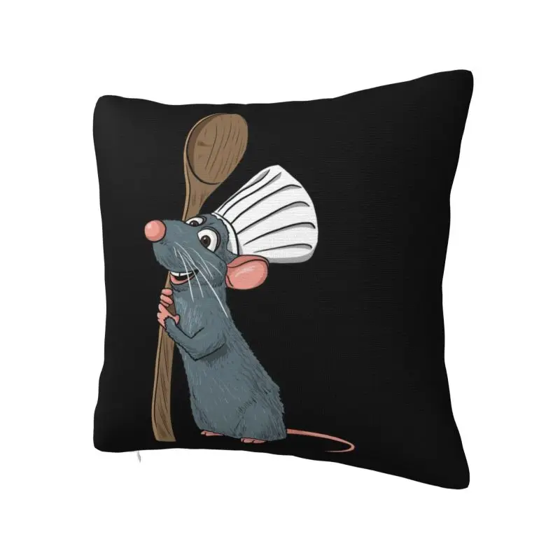 Little Chef Remy Ratatouille Throw Pillow Case Living Room Decoration Cushions Cover For Sofa Chair Square Polyester Pillowcase