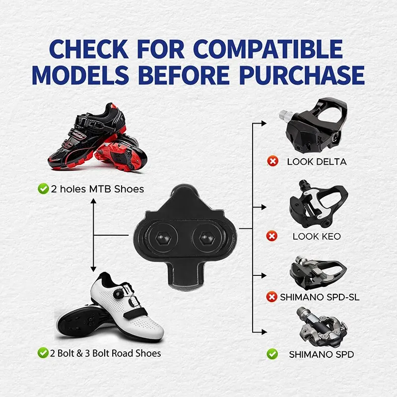 Mountain Bike Shoes Cleats for Shimano SH51 SPD MTB Cleats Multi-Release Spd Pedal Cycling Shoes Clips Set Bicycle Accessories view 5