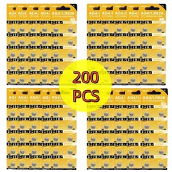 200PCS AG4 Alkaline Coin Cell LR626 377 SR626 177 626A 377A CX66W Button Battery For Toy Calculator Car Key Clock Watch 1.55V