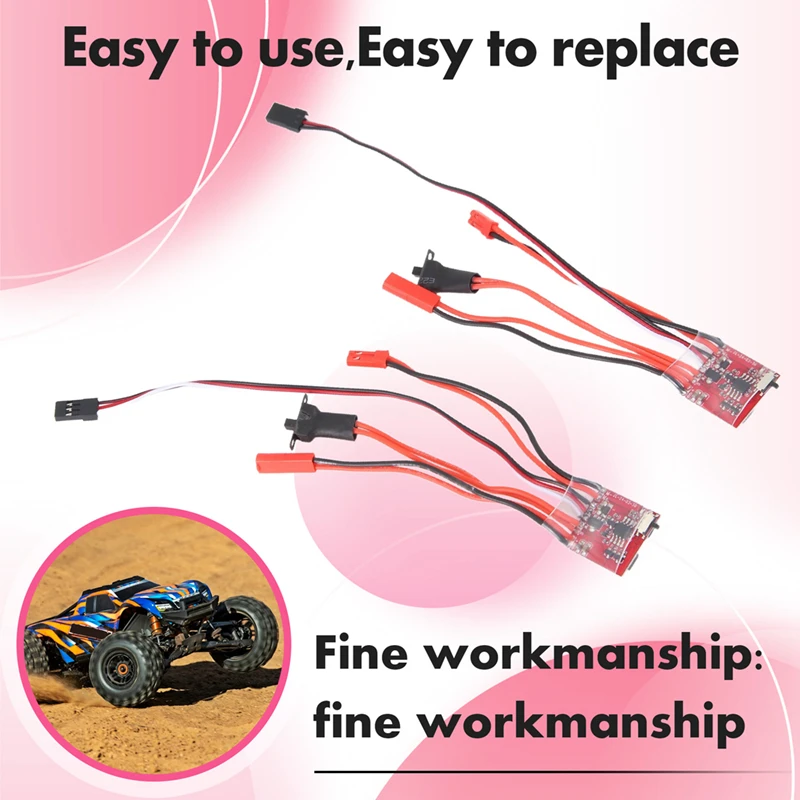 2pcs rc auto 30a esc vorwärts rückwärts bürsten bremse dual way esc motor drehzahl regler für 1/16 1/18 1/24 auto boot tank