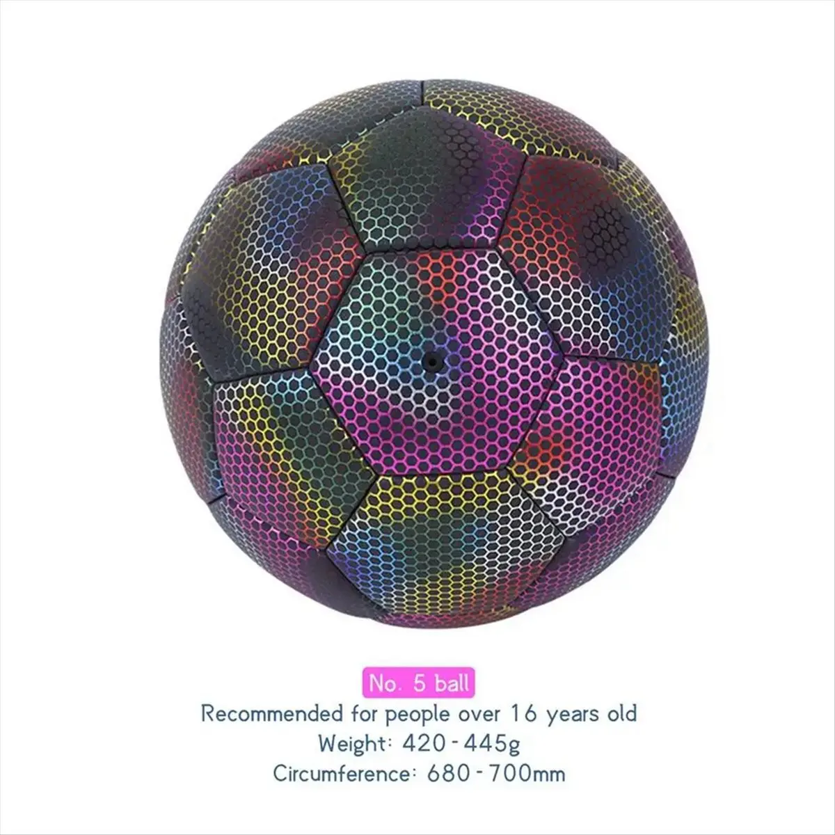 STOCK& Size 5 Glow in Dark Football Soccer Balls Night Glowing Reflective Footballs Outdoor Light Up Gifts for Boy