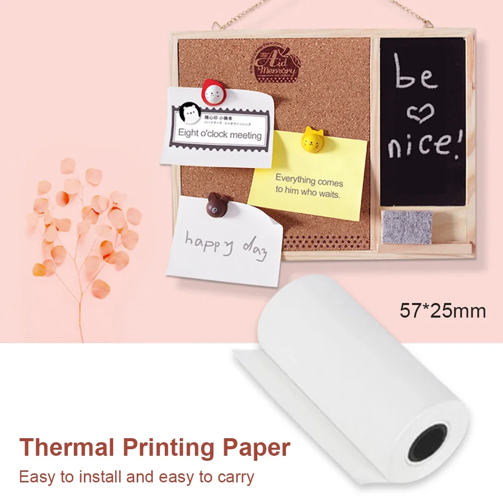 5/10 Rolls Thermal Paper Camera Printing White Children Camera Wood Pulp Instant Print Kids Rolling Paper Miniprinter Accessory