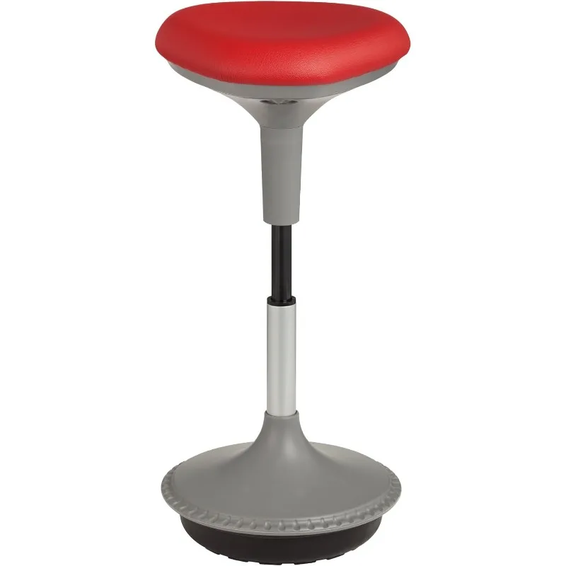 Adjustable Height Active Learning Stool for Office Desks and Classrooms, Foam-Padded Backless Wobble Stool with Rocking Motion