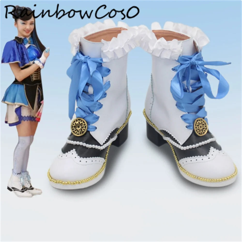 

Misaki Secret Heroine Phantomirage Обувь для косплея Сапоги Игра Аниме Вечеринка Хэллоуин RainbowCos0 W4816