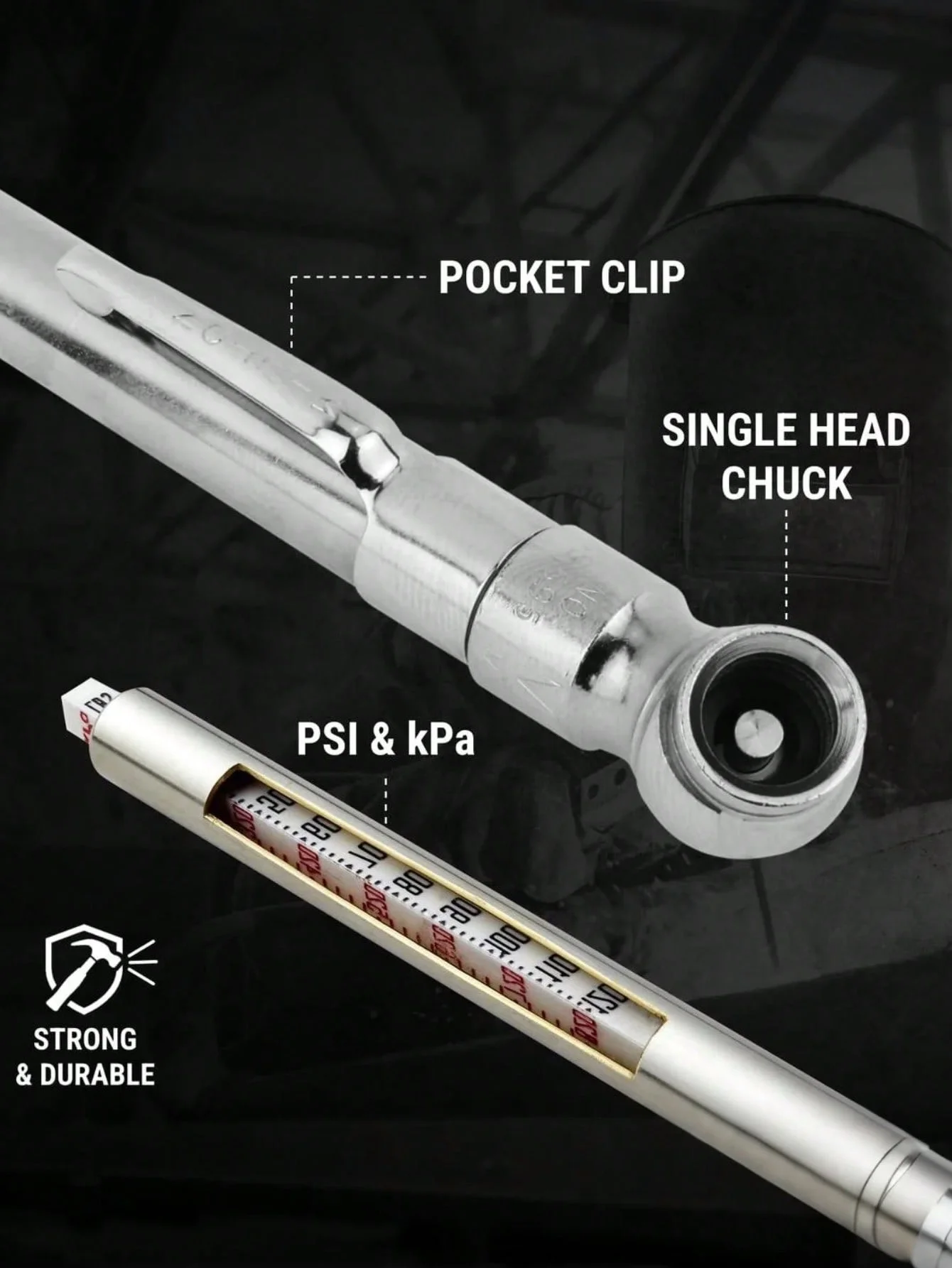 Bolígrafo medidor de presión de neumáticos, probador portátil de presión de aire de neumáticos de coche, lectura de PSI/KG, herramienta de control rápido de seguridad para vehículos, Universal F, 1 ud.