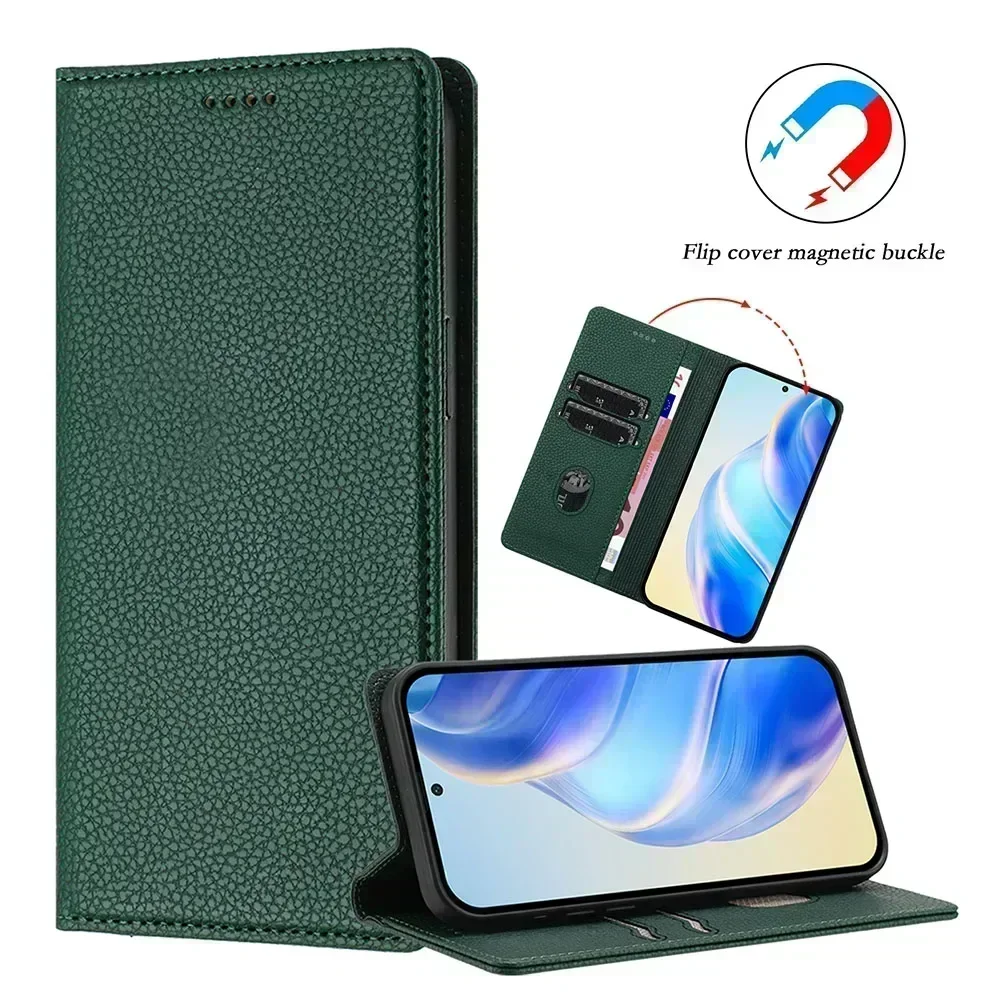 Litchi Pattern Wallet Flip Case For itel A80 A48 A50 A60 A60S A70 A05S P38 P40 RS4 S17 S18 S23 Plus S24 Vision3 Phone Back Cover