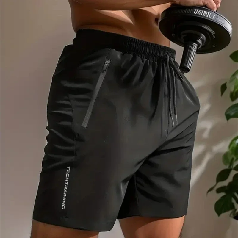 

Summer Shorts Men Gym Sport Running Squat Fitness Workout Man Short Pants Breathable Quick-drying Drawstring Mens Shorts
