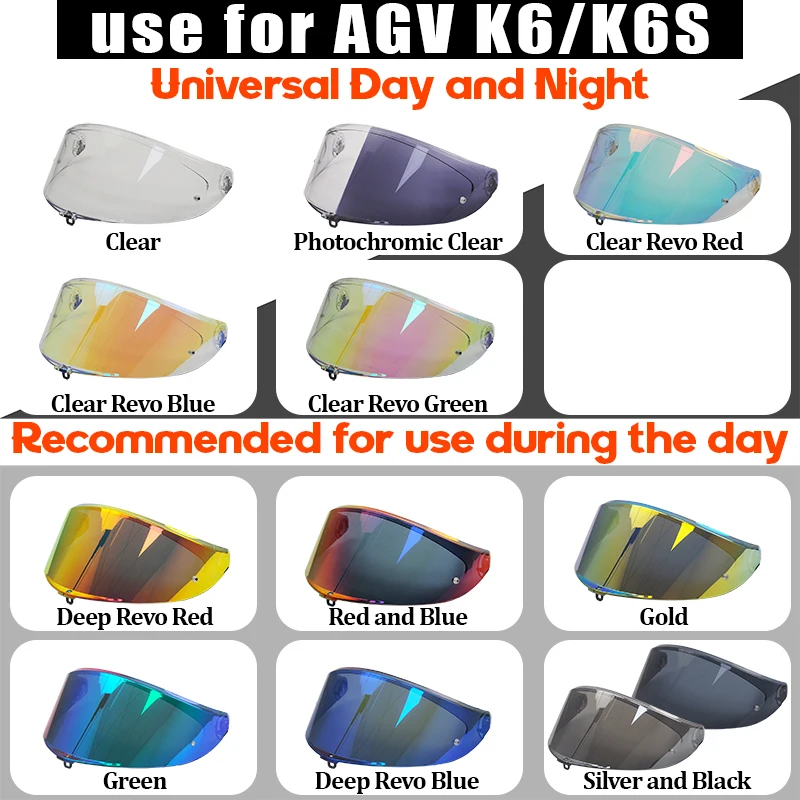 

ONE FUN K6 Visor Photochromic For AGV K6/K6S Motorcycle Shield Helmet Accessories Uv Protected Electroplated Lens Anti Fog