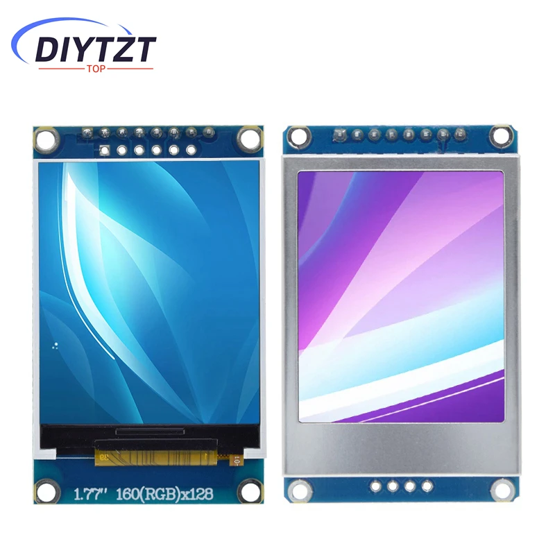 DIYTZT 1.77 inch TFT LCD Screen  128*160 1.77 TFTSPI TFT Color Screen Module Serial Port Module For Arduino UNO R3