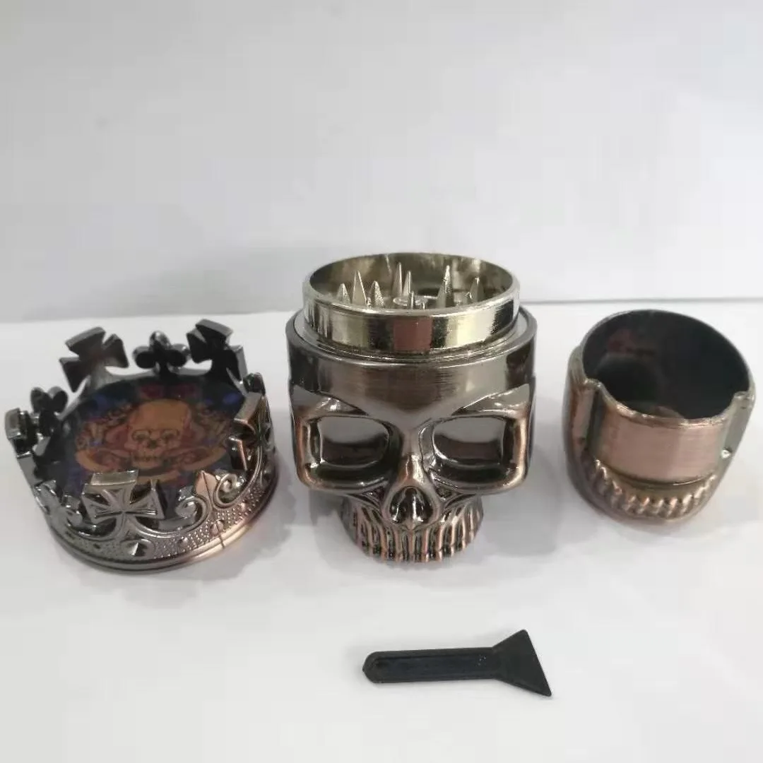 

New 3-layer Skull Crown Tobacco Grinder King Crown Herb Grinder