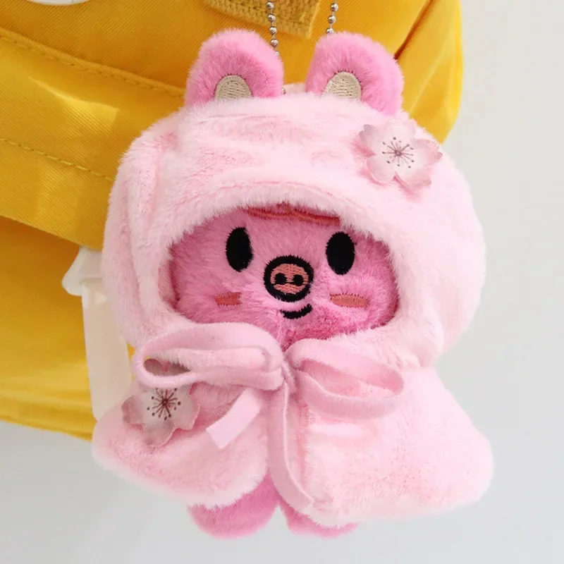 Neues Skzoo Niedliches Spielzeugset im Sakura-Thema mit Umhang, Schal, Verkleidungsfigur, Tasche, Schlüsselanhänger, Dekorativer Kawaii Plüschpuppen-Zubehör-Geschenk – Detail 13