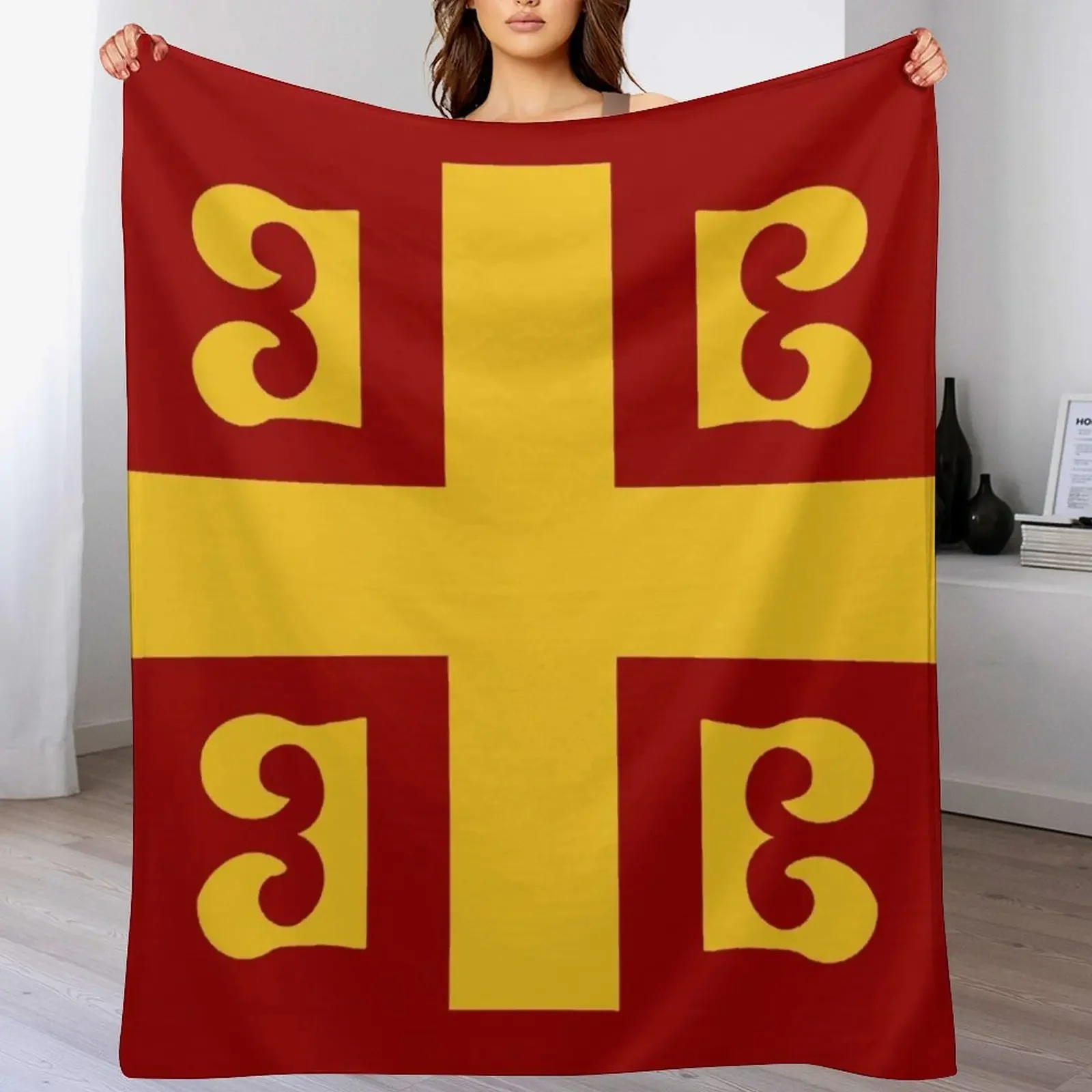 

Byzantine Flag Throw Blanket Thin Multi-Purpose Soft Thermals For Travel Blankets