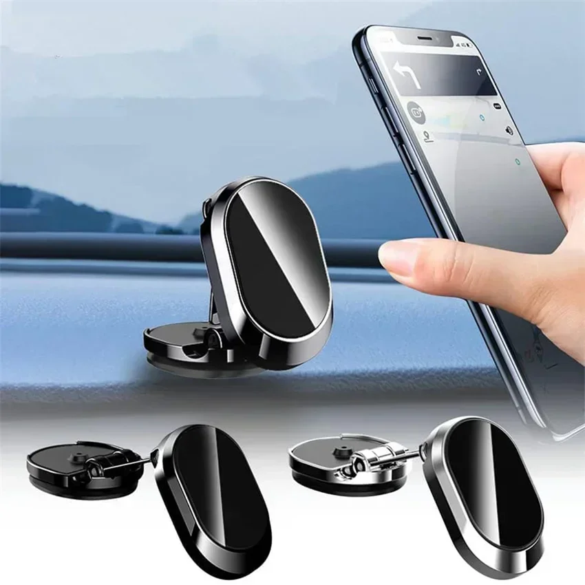 1080° Rotation Foldable Car Magnetic Phone Holder Universal Air Vent Mount GPS for iPhone Samsung in Car Cell Phone Holder Stand image 4