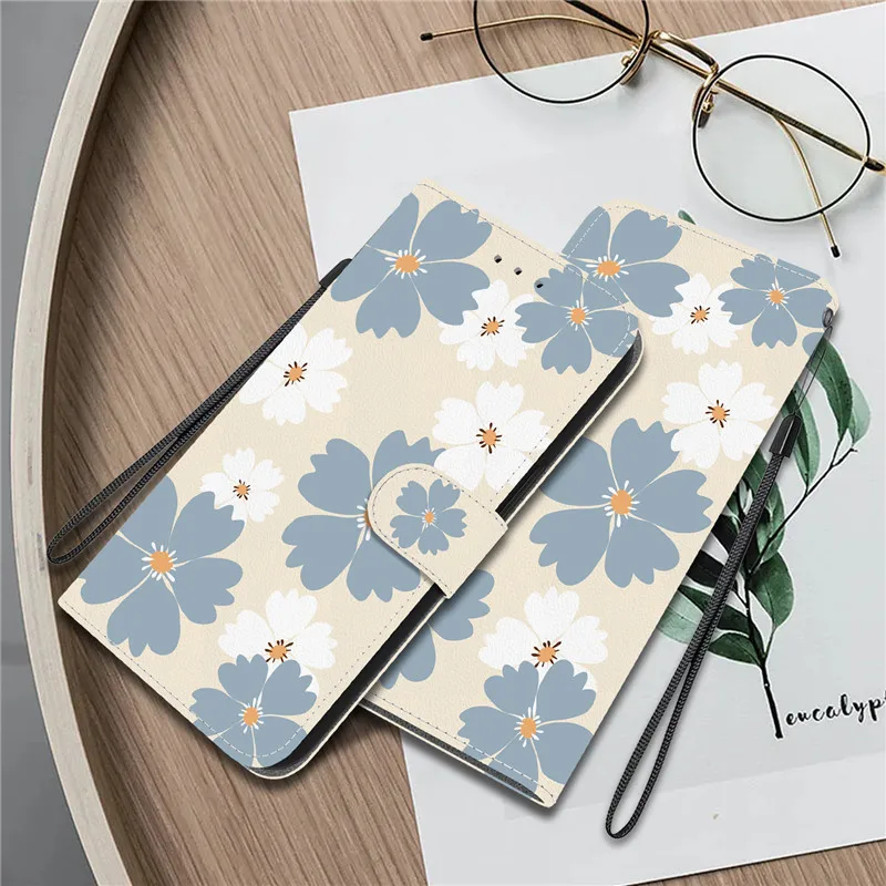 Elegante farbige Blumen-Geldbörsen-Handyhülle für iPhone 17 Air 16 Plus 17 Pro 16E Pro Max, magnetische Flip-Lederhülle, süßes 3D-Muster – Detail 23