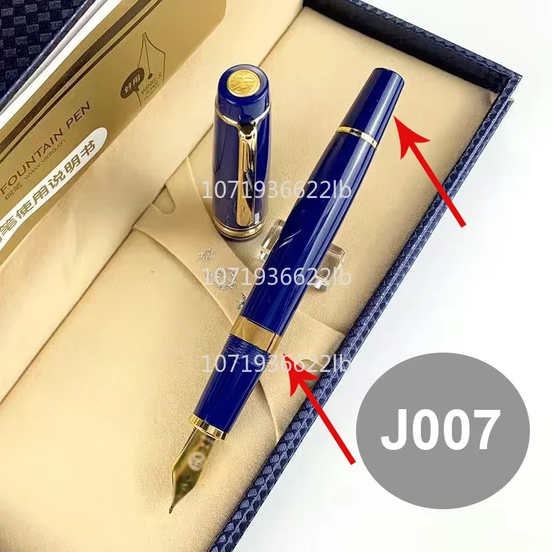 Wingsung 629 14K Gold Stangard/heartbeat Nib Vacuum Piston Fountain Pen Visible Window Resin Writing Gift Pens Stationery