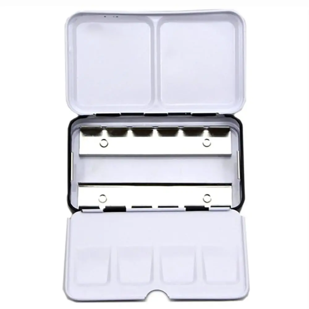 Art Supplies Creative Empty Paint Palette Watercolor Storage Case Pigment Box Grids Slots Painting Tools Drawing Supplies