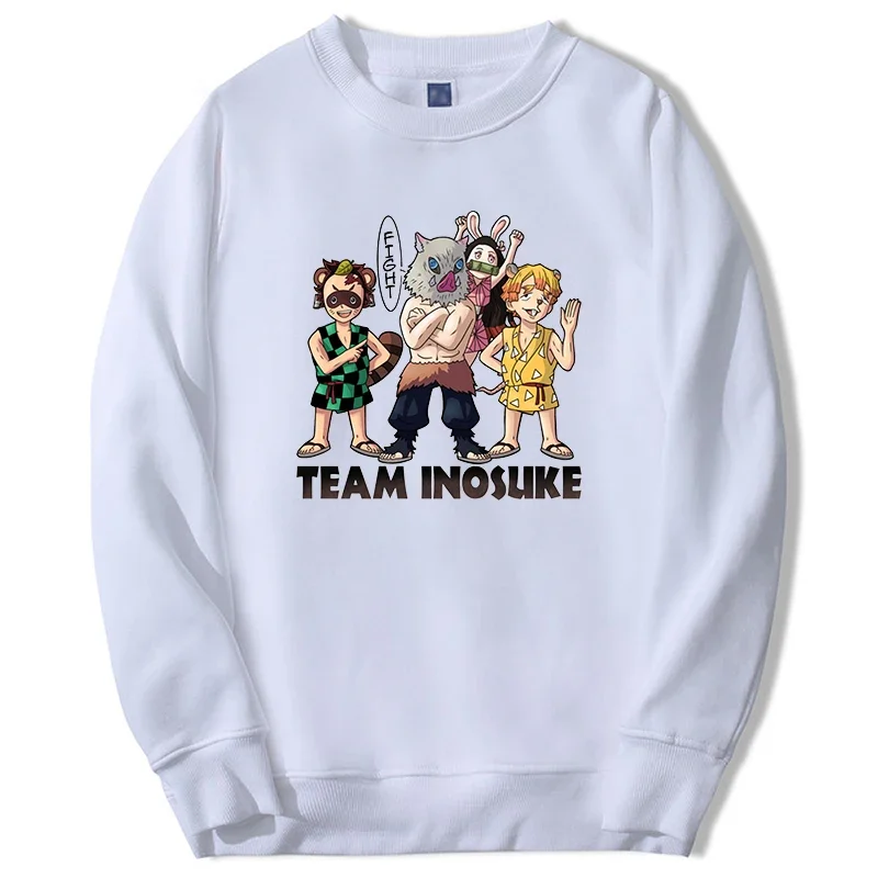 

Толстовки с капюшоном, мужские забавные пуловеры Inosuke Japan Mangas Anime 2024, Sudaderas, флисовый пуловер Harajuku Moletom